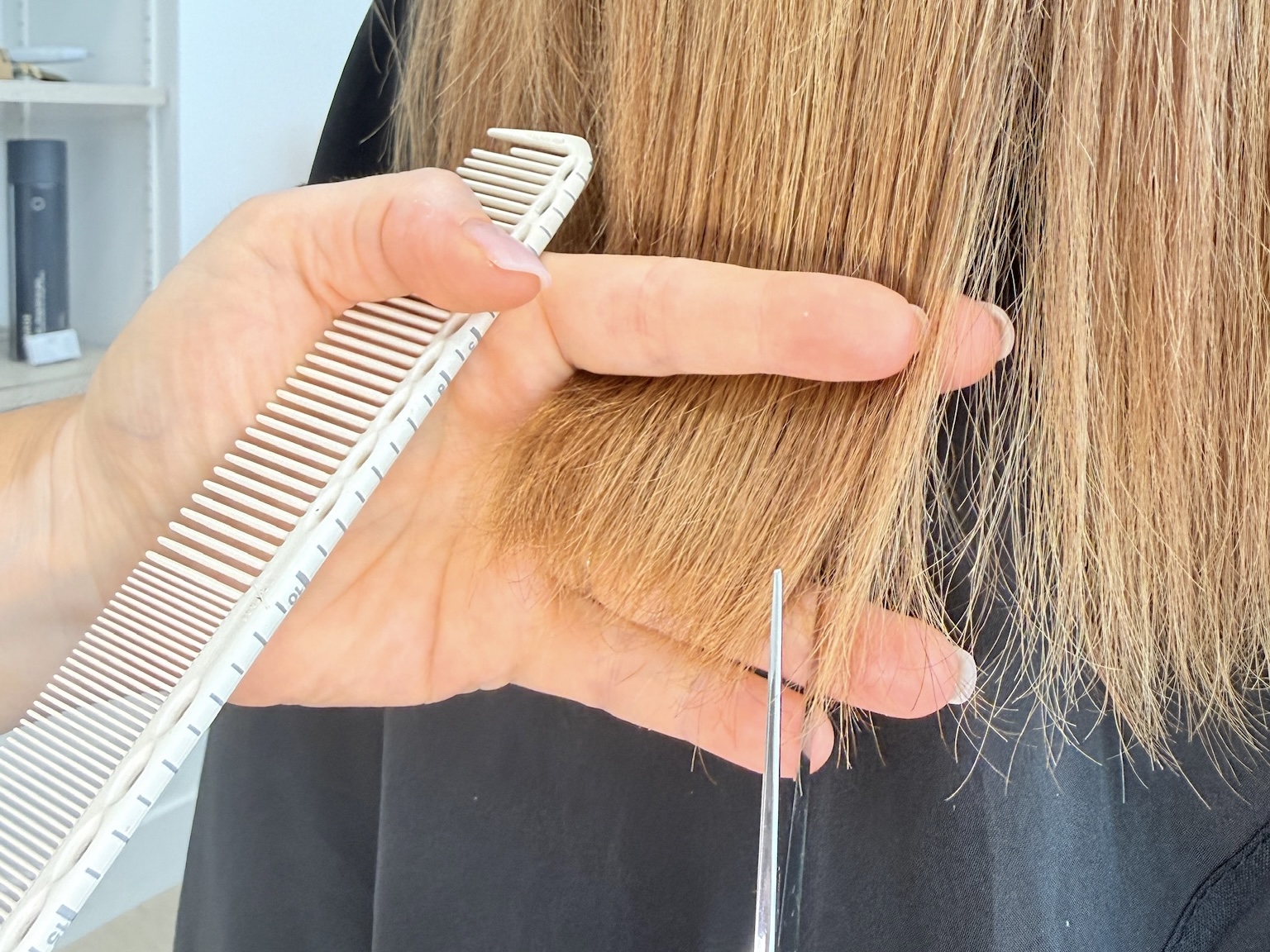 coupe sur cheveux secs