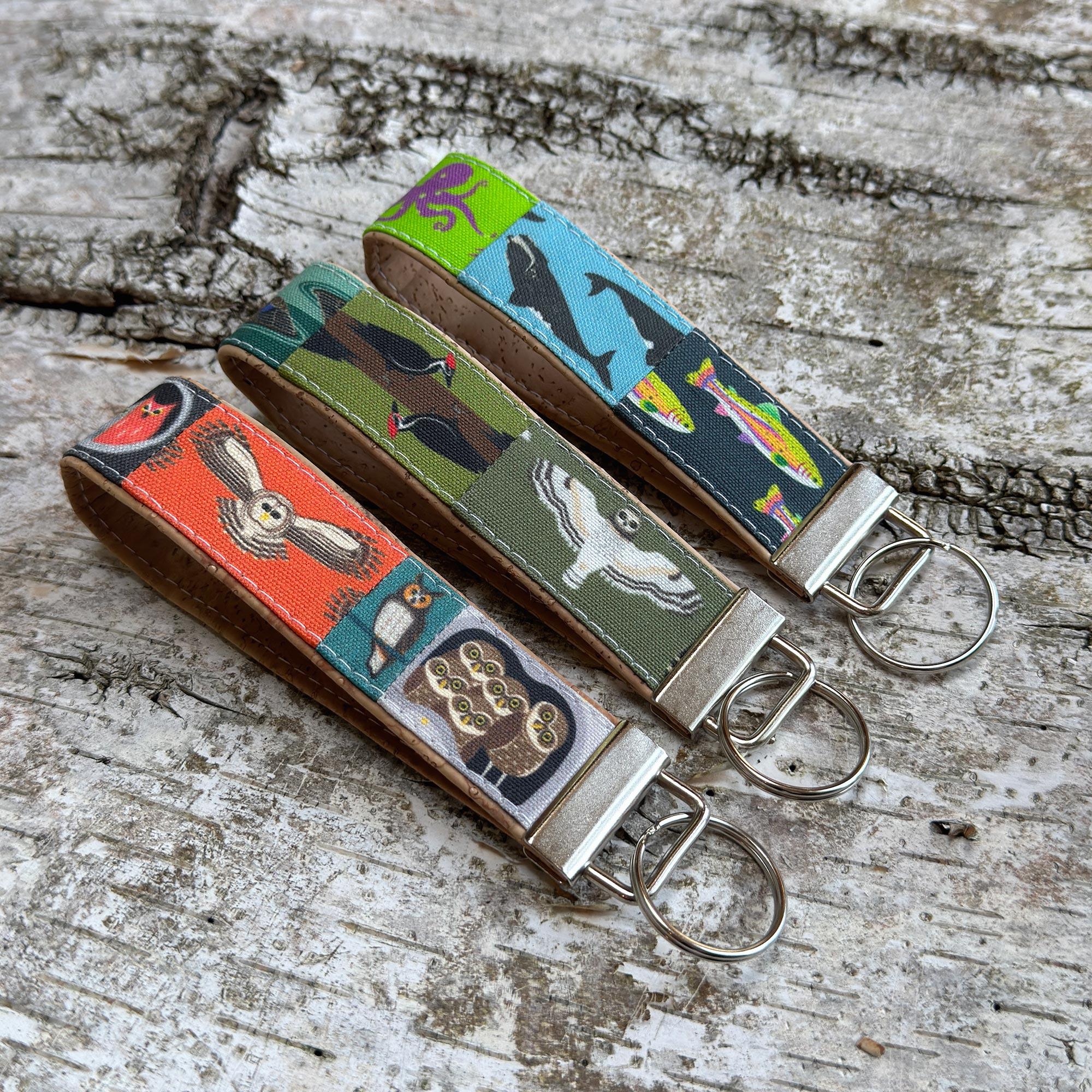 Wildlife Patchwork Keychain