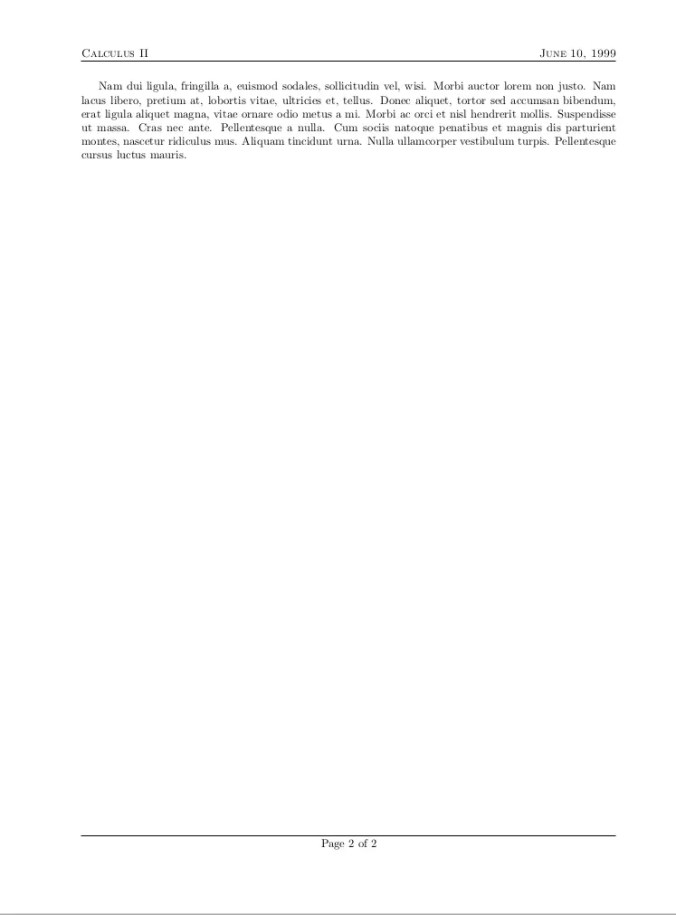 A more sophisticated style (running page)