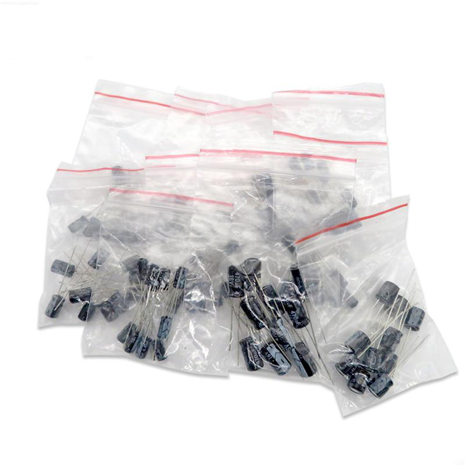 Kit Surtido de Condensadores Electrolíticos de Aluminio 120 Piezas