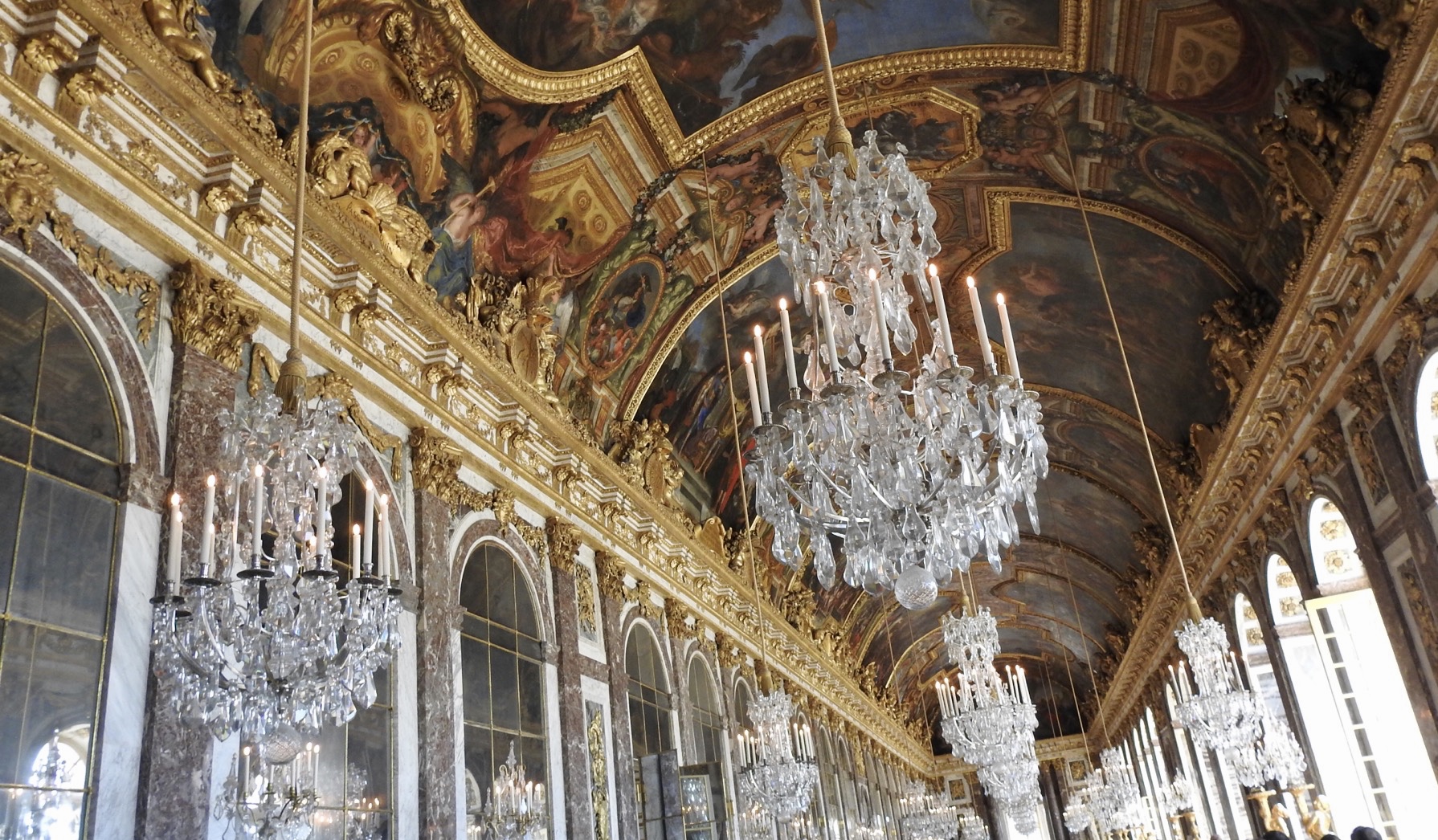 The famed Hall of Mirrors. Photos don't do it justice.
