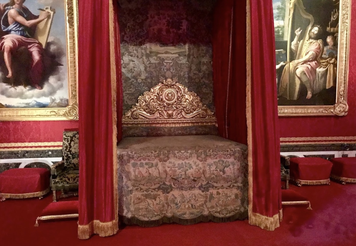 King Louis XIV's rather subtle and understated bedchamber