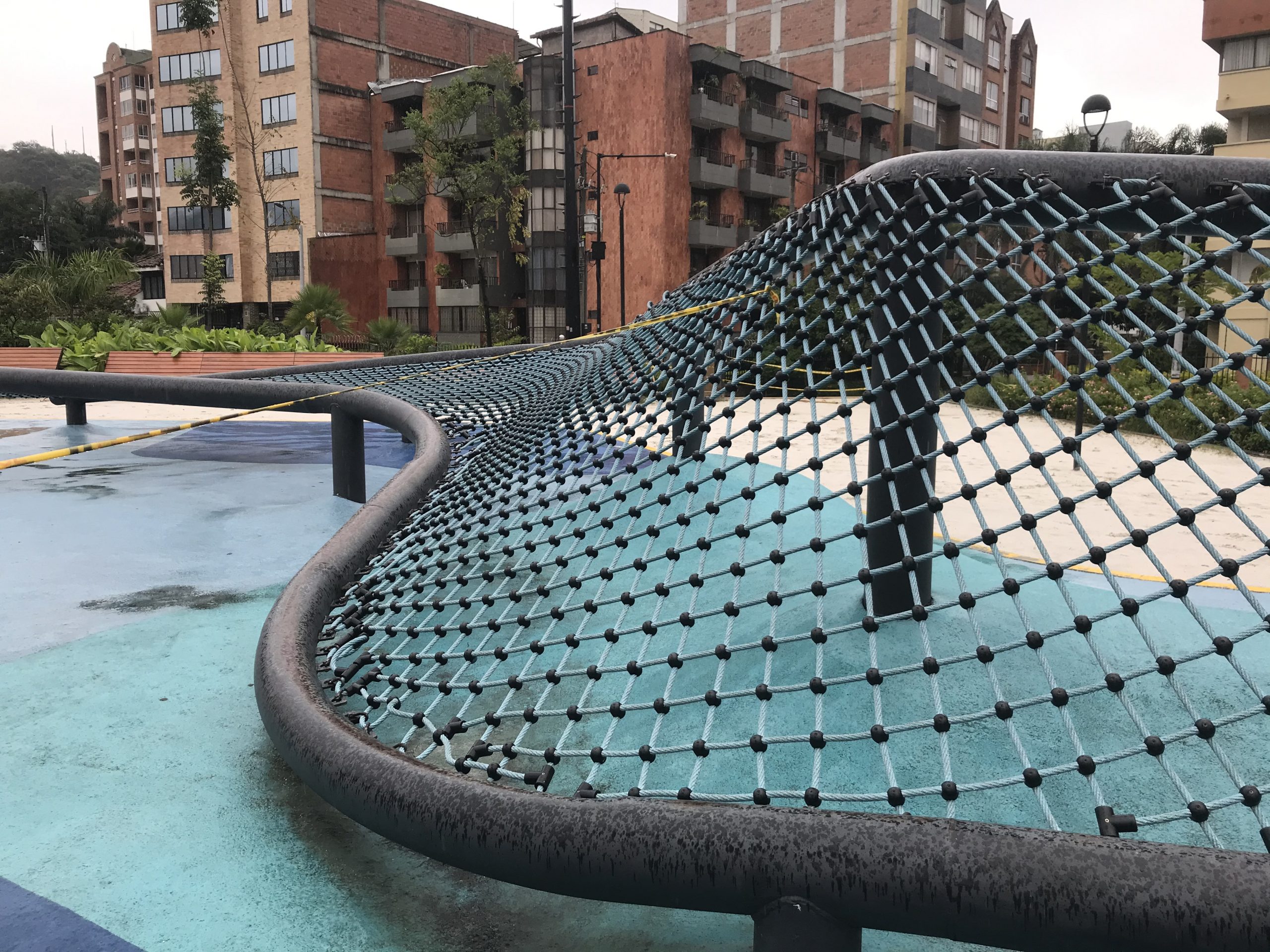 A futuristic playscape