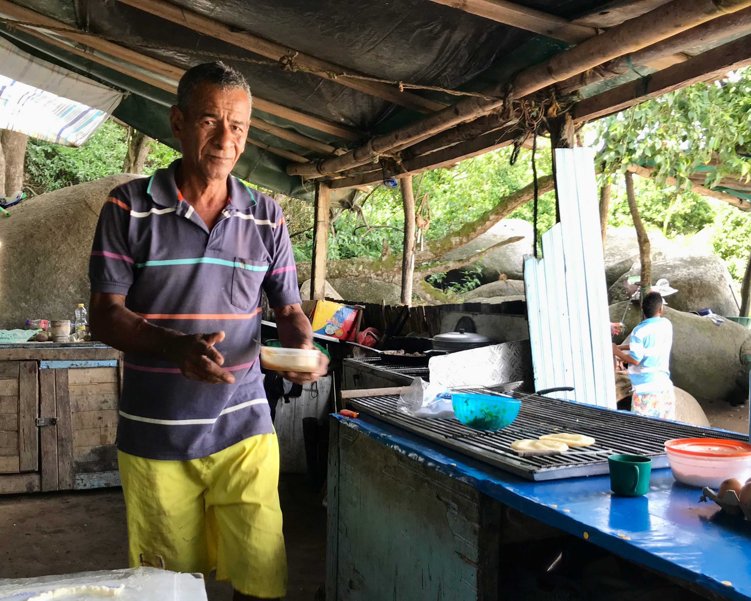 Tayrona arepa vendor, Colombia's Caribbean coast
