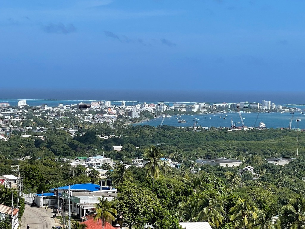Looking north towards El Centro, the island's main commercial center