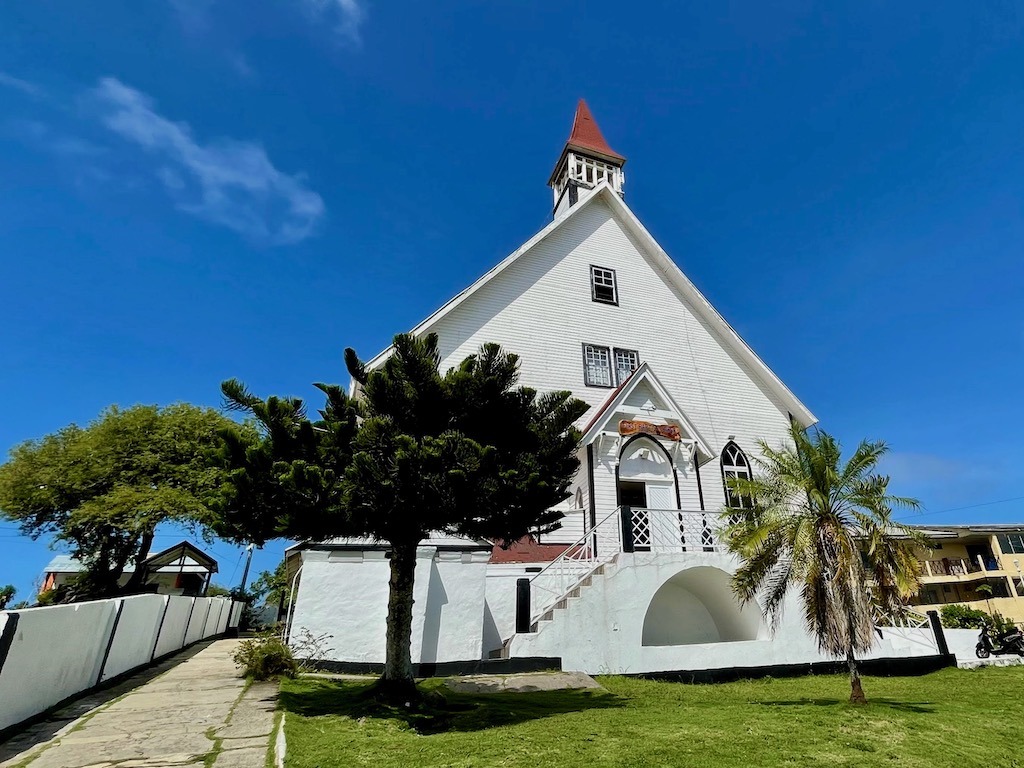 This lovely church occupies the highest point on the island.