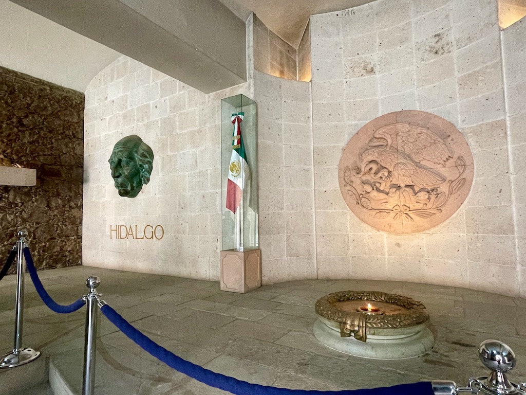 There is a moving tribute to the four insurgents who died here.