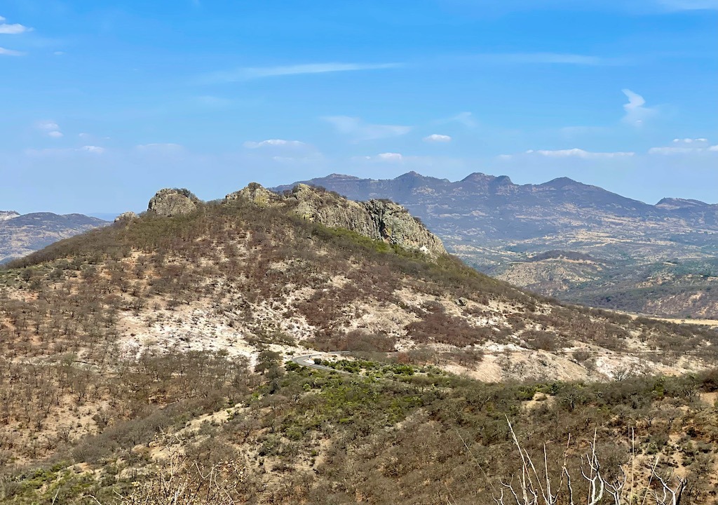 Beautiful landscape on the road to Dolores Hidalgo