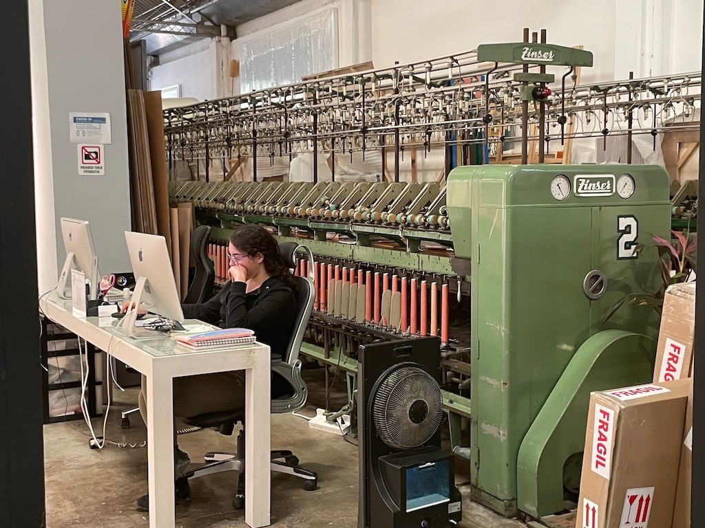 Some of the old equipment from La Aurora's factory days is still in evidence.