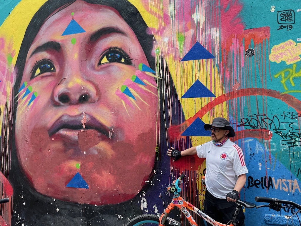 Learning about some of the beautiful street art depicting indigenous people