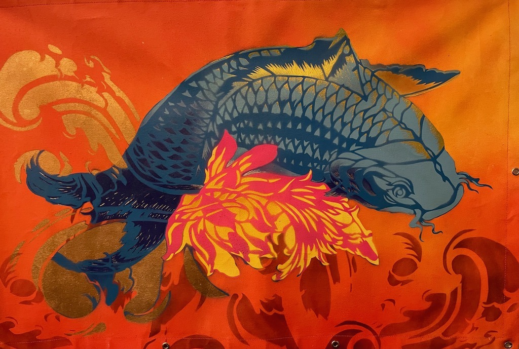 Beautiful art in Santiago's studio