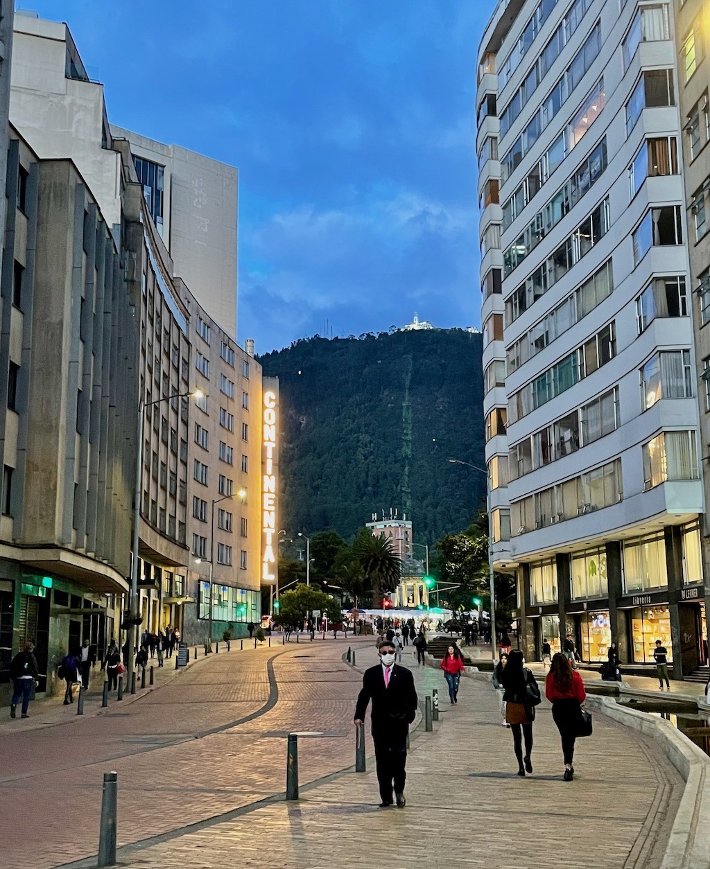 Monserrate looms over downtown Bogotá