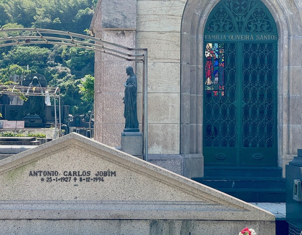 Antonio Carlos Jobim has a pretty understated tomb, considering he wrote one of bossa nova's most iconic songs: Girl From Ipanema.