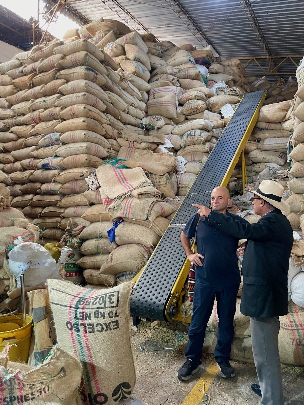 Coffee to the rafters in an Aguadas coffee co-op