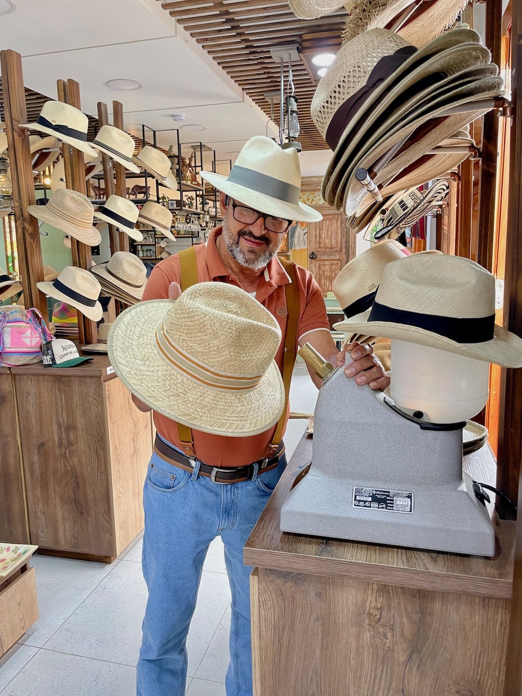 Don Samuel is your man if you're looking for a beautifully crafted sombrero "Aguadeño."