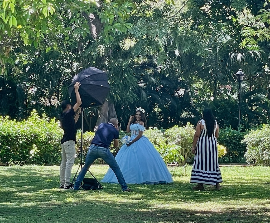 The beautiful grounds are popular for photo shoots.