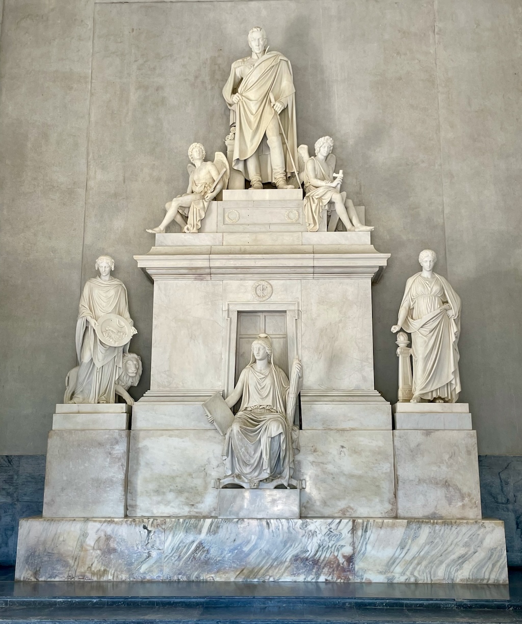 Inside is this gorgeous Italian marble statue