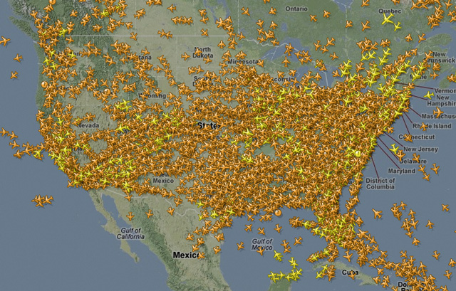 Faa Air Traffic Map Usdata 
