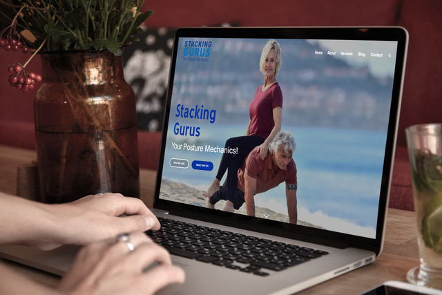 Stacking Gurus Website loaded on a computer screen