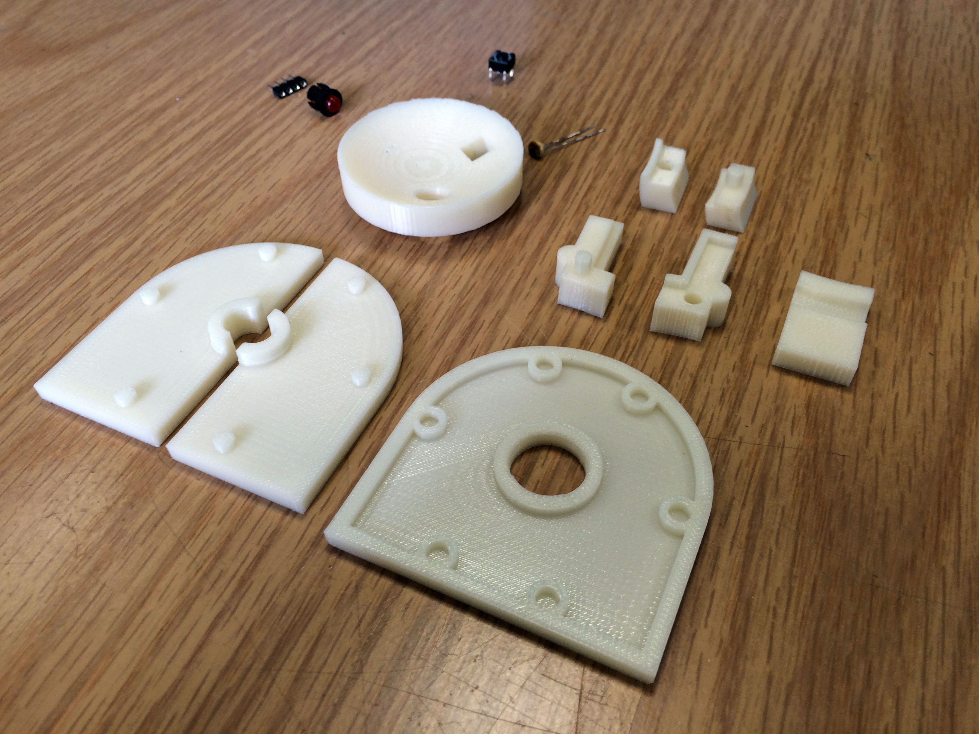 Testing the connecting and mounting features of 3D printed parts before printing full device