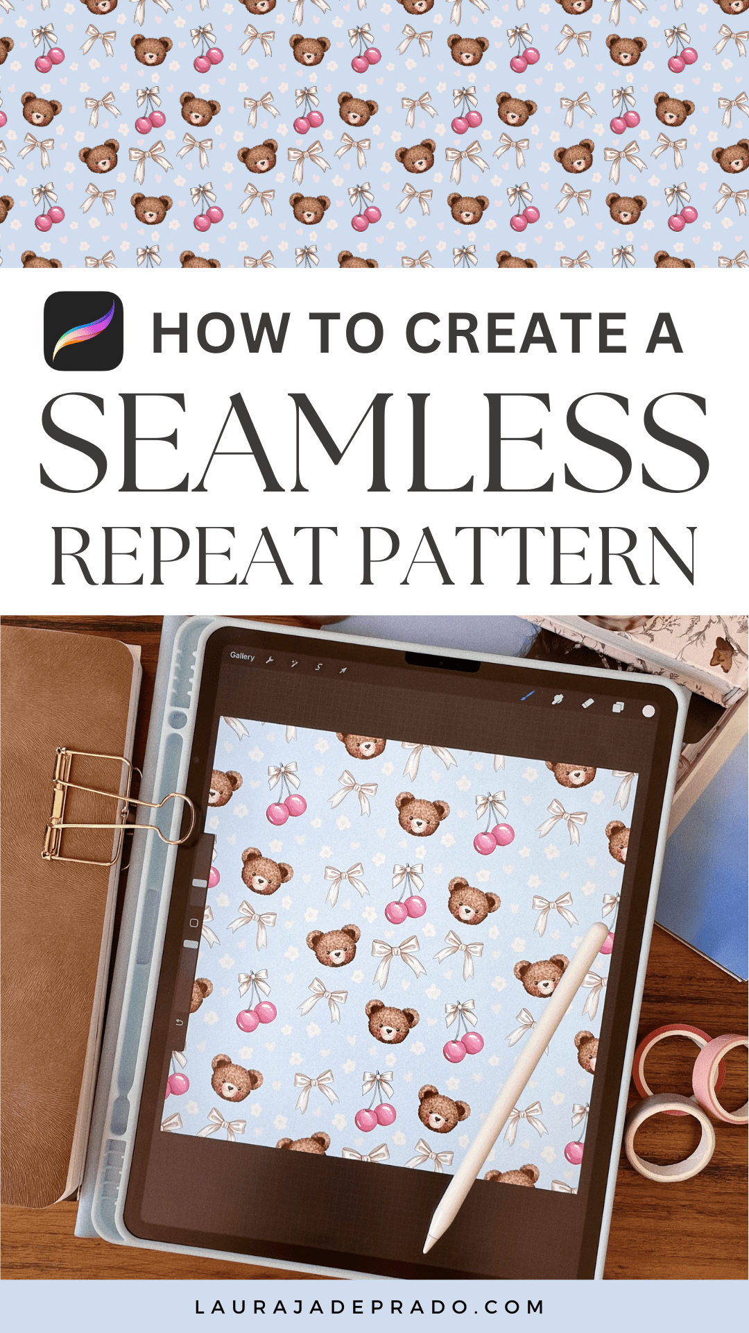 how to create a seamless pattern in procreate app easy way to design and create a repeat pattern