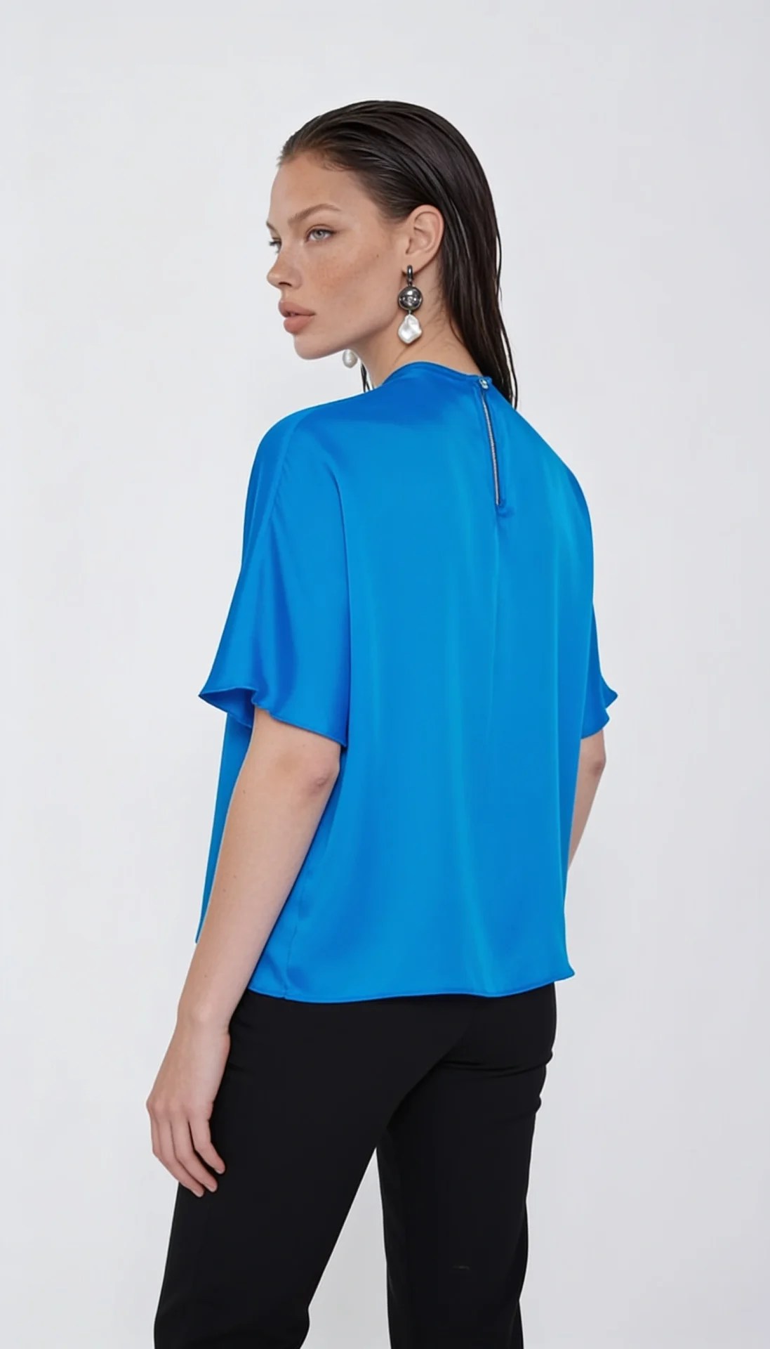 Saphéline satin blouse laura rossa