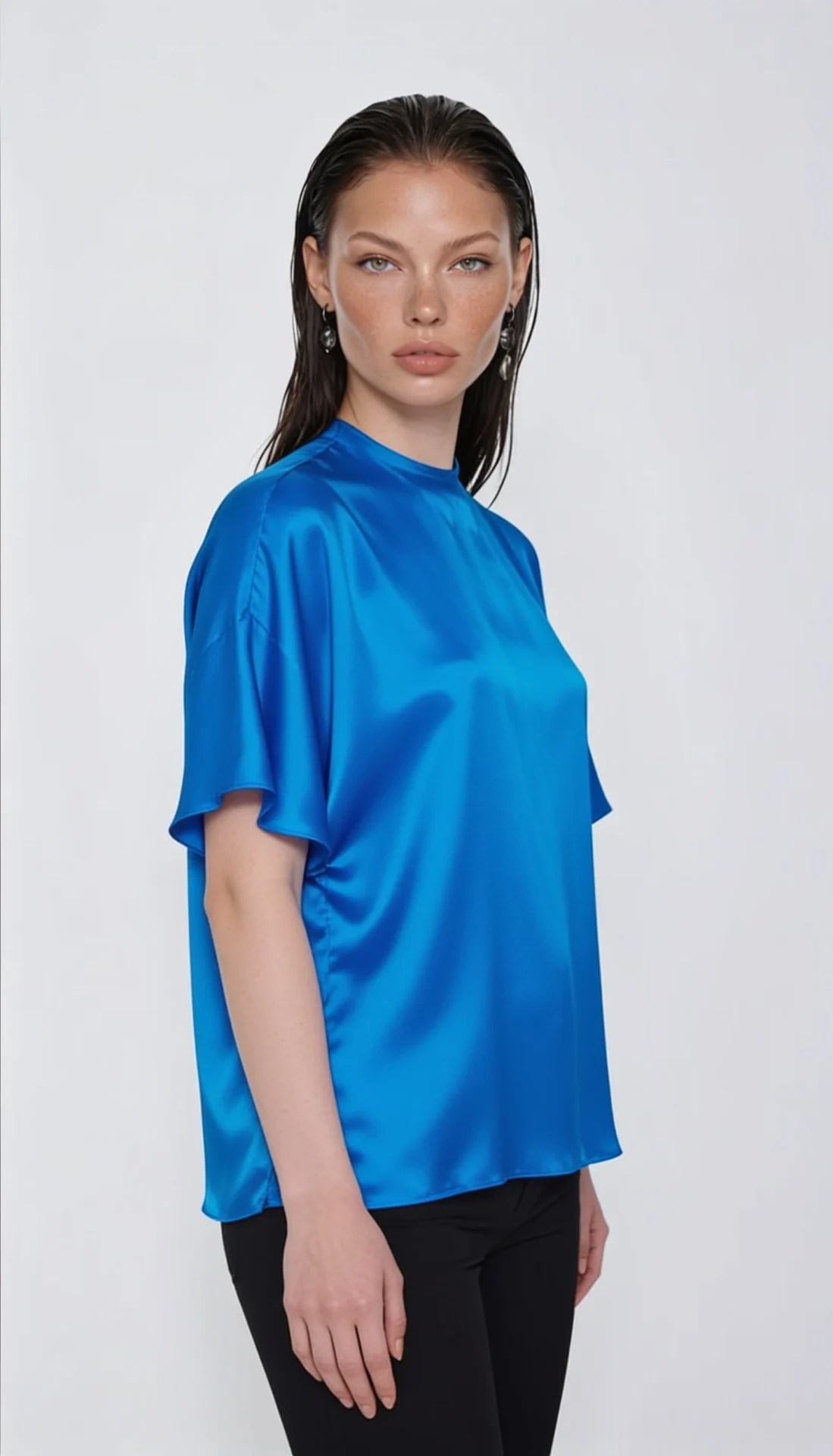 Saphéline satin blouse laura rossa