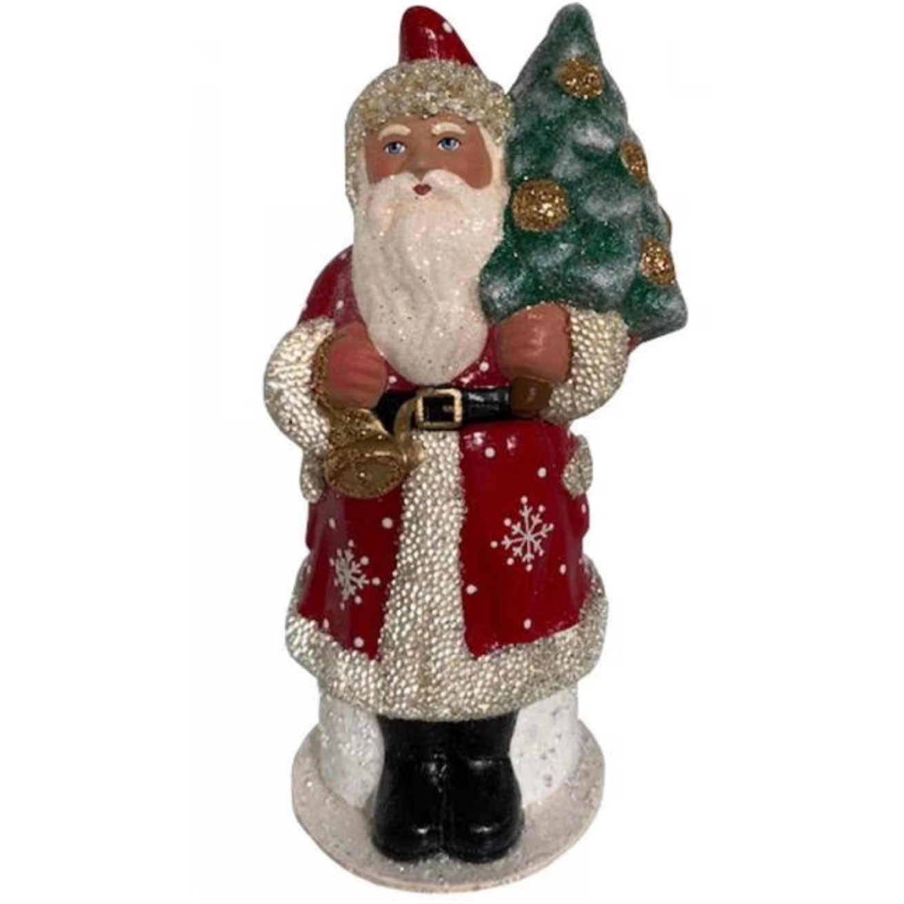 Ino Schaller Red Santa With Snowflakes