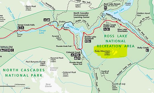 Ruby Mountain map detail