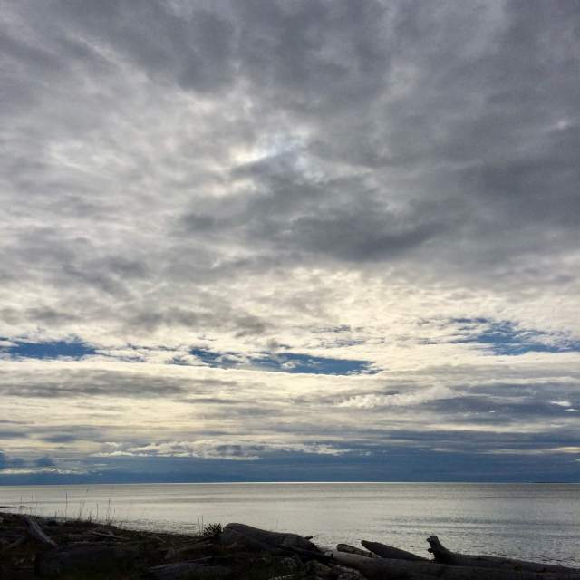 Cloud formations over Puget Sound