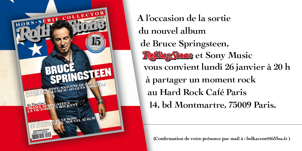Soirée Working on a dream au Hard Rock Café de Paris – Le blog Bruce ...