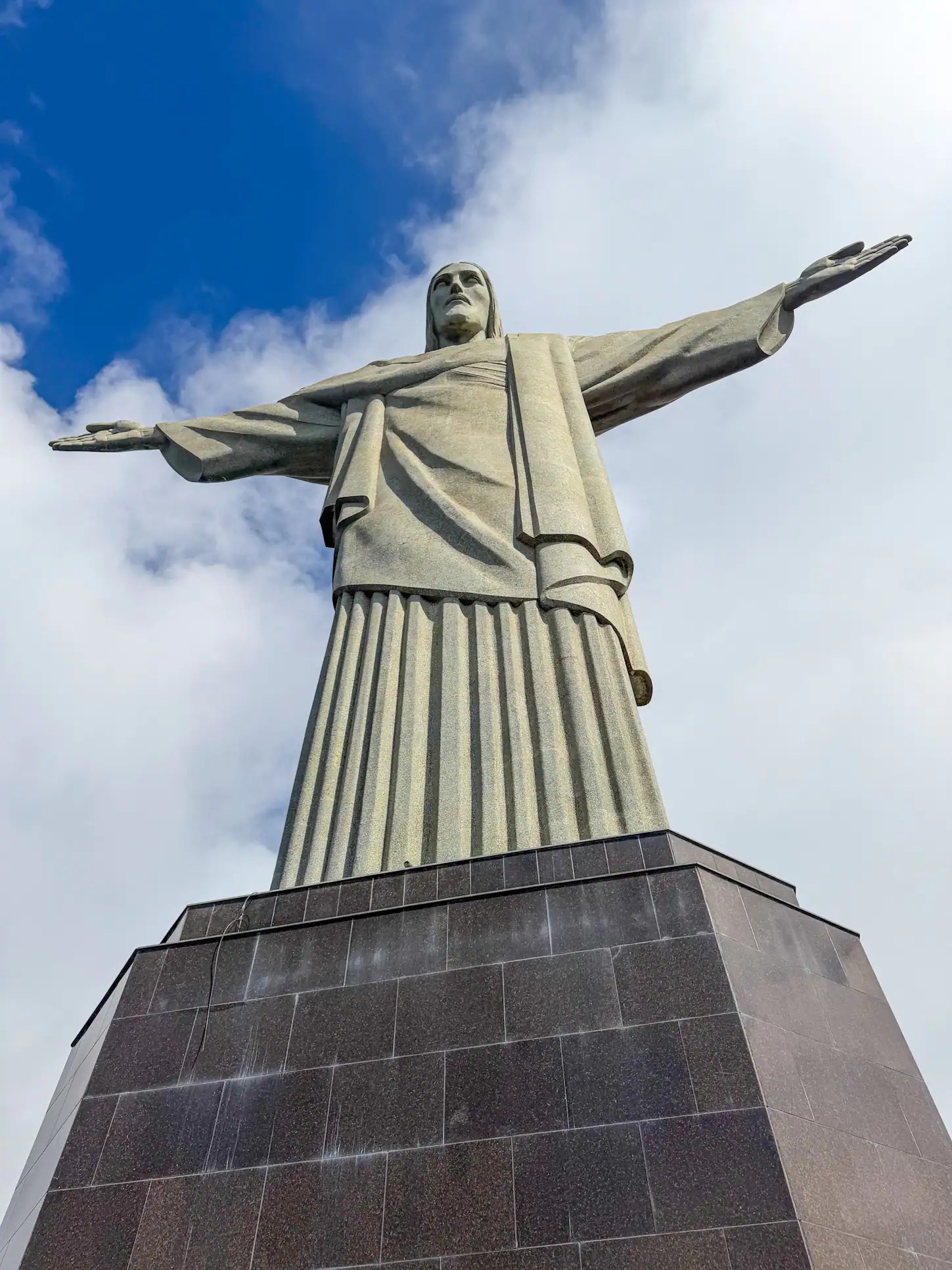 Iconic Christ the Redeemer statue overlooking Rio de Janeiro.