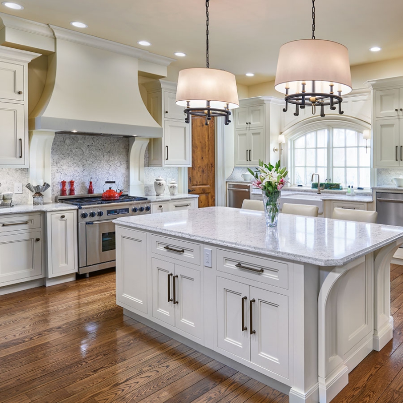 Shaker cabinet doors are one of the most popular type of kitchen or bathroom cabinet doors. Transitional style | Lauriermax