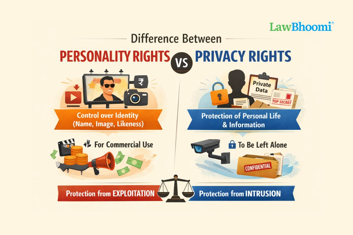 Difference Between Personality Rights and Privacy Rights
