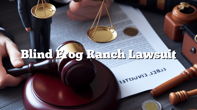 Blind frog ranch lawsuit update 2024: navigating legal entanglements