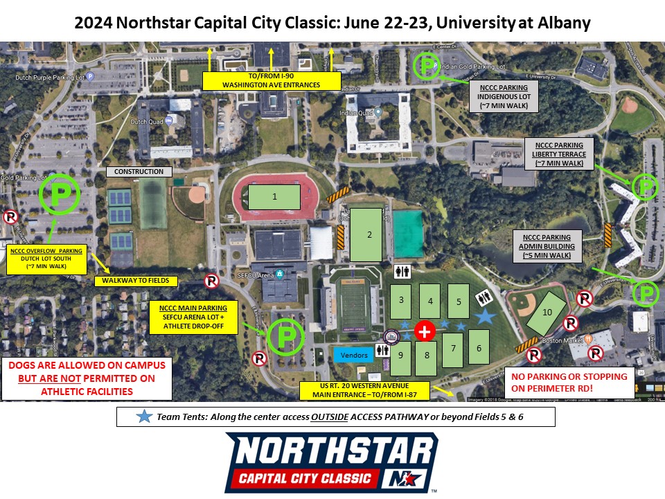 Northstar Capital City Classic 2024 Lax Plus NCCC Field Map 