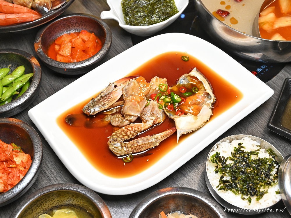 醬油螃蟹神好吃！最狂台中韓式料理TOP4必吃，部隊鍋、海苔飯捲通通只要銅板價！