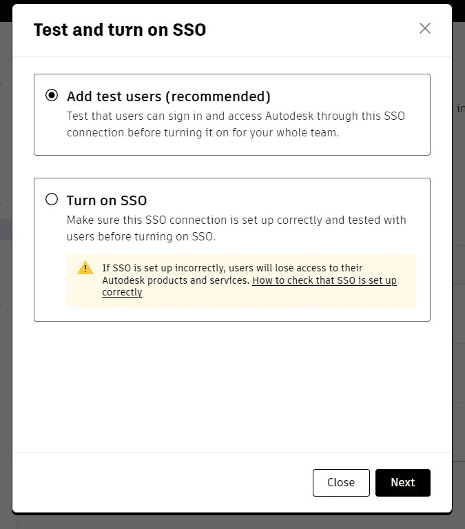 How to set up autodesk single sign-on