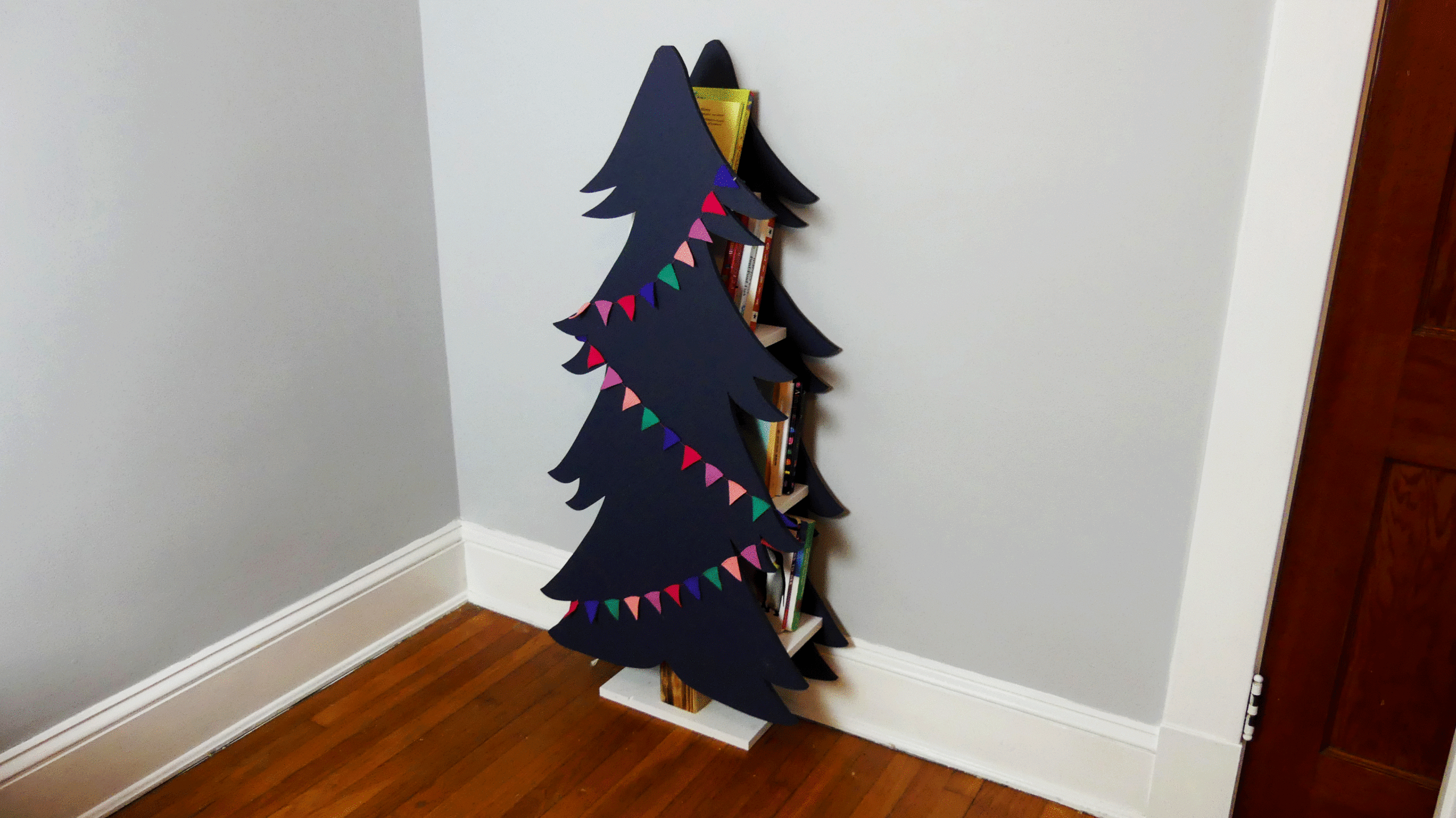 Diy hidden bookshelf tree