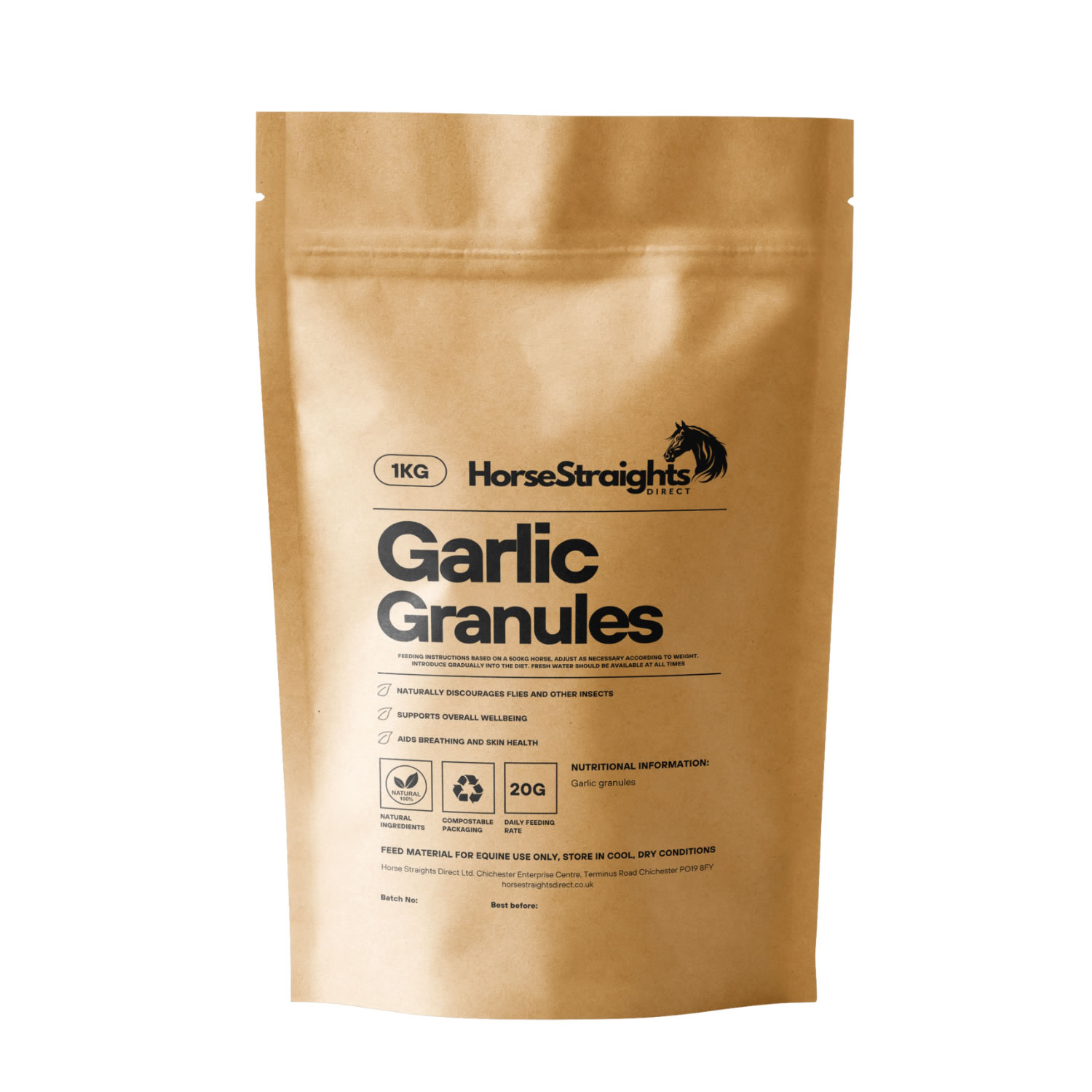 Horse Straights Direct Garlic Granules - 1kg