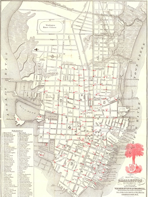 Map Of Historic Charleston South Carolina