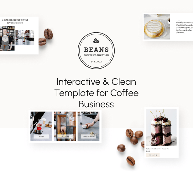 Beans - Simple Coffee Shop Website Template