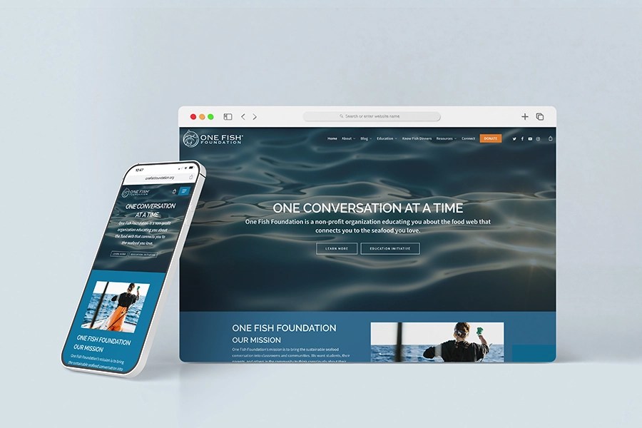 LD Creative Designs - One Fish Foundation - Mobile Website