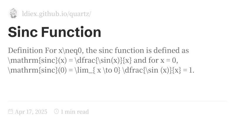The Sinc Function - Vintage Photos - Ultra HD Full HD Collection