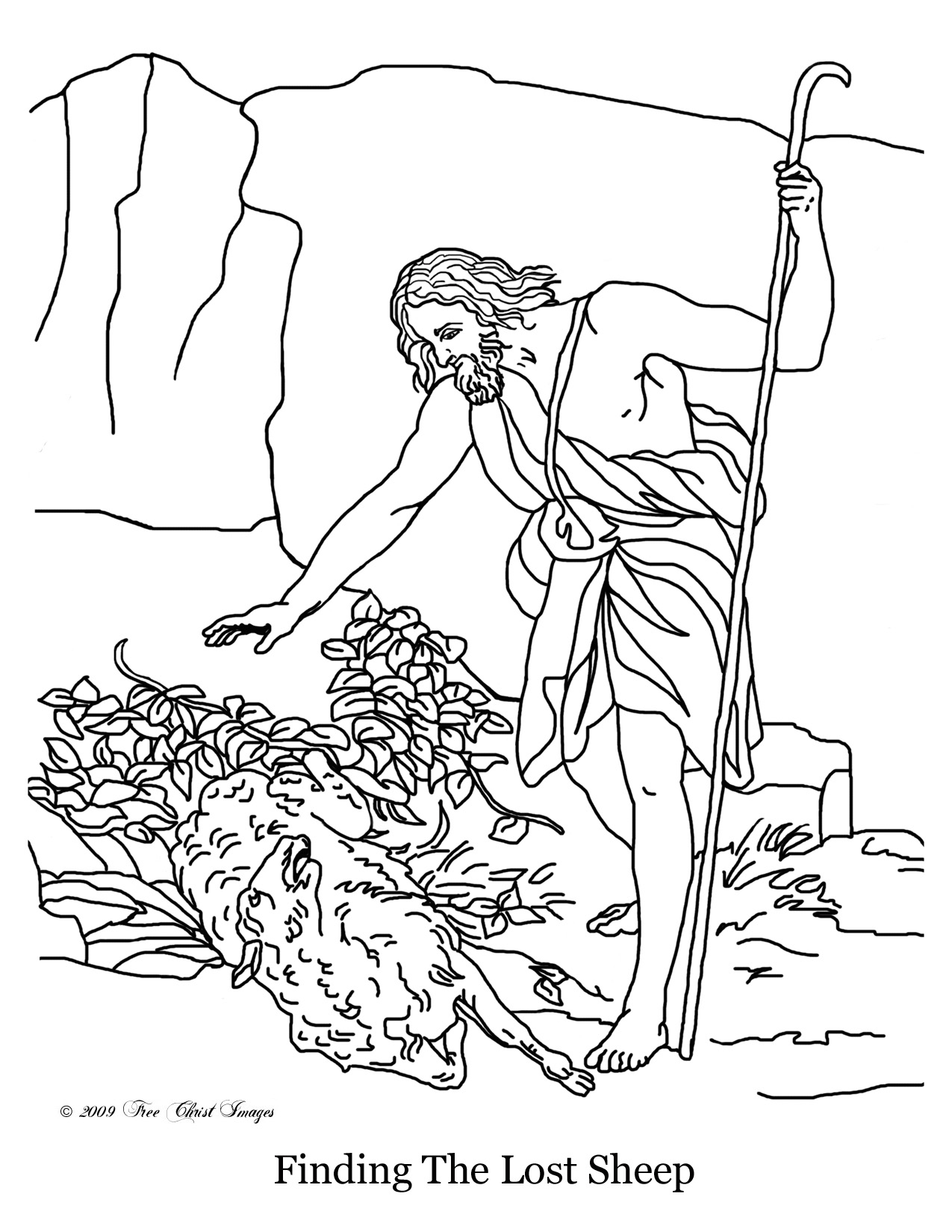 Parable of the lost sheep/ luke 15 coloring page / two sizes included: Lesson 19 The Lost Sheep The Lost Coin And The Prodigal Son Lds Lesson Ideas