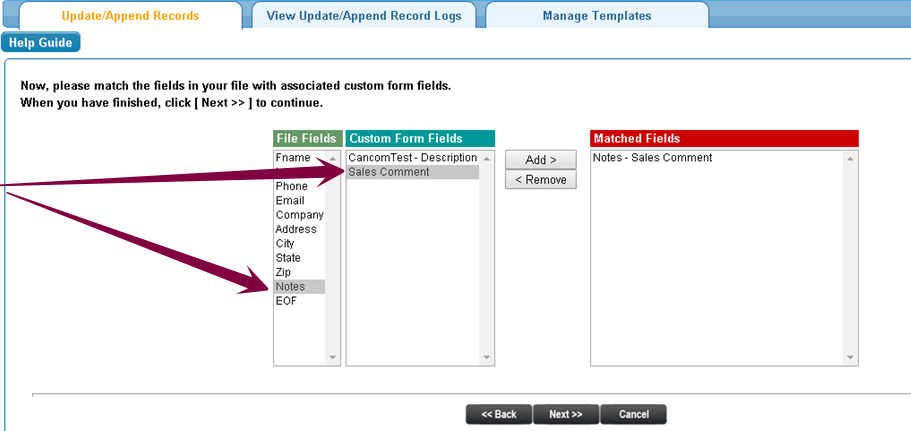 LeadMaster CRM Knowledgebase - How to FUM into the Record Sales ...