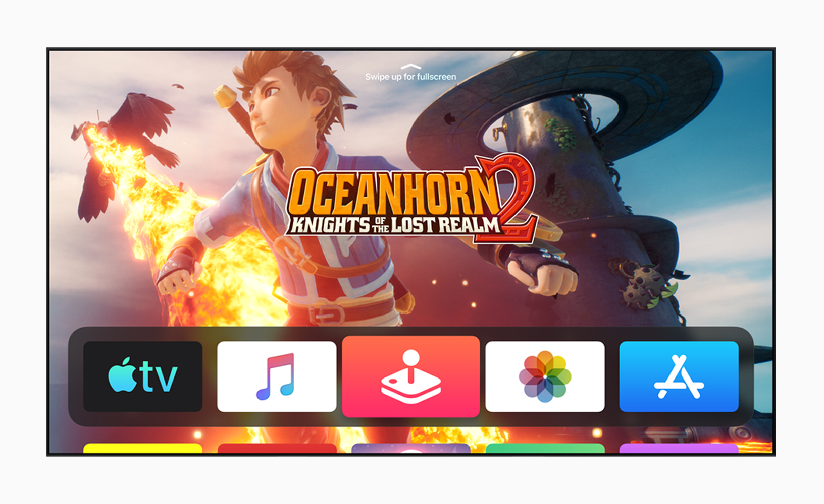 Oceanhorn 2 promo on the Apple TV