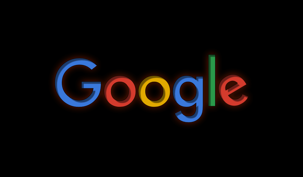 Stylized text reading "Google" like Google's logo, but a bit ominous
