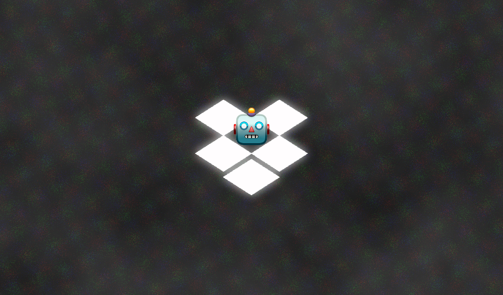 The Dropbox logo with a robot icon in the middle.