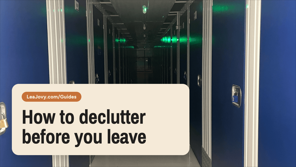 How To Declutter Your Home Before You Leave The UK